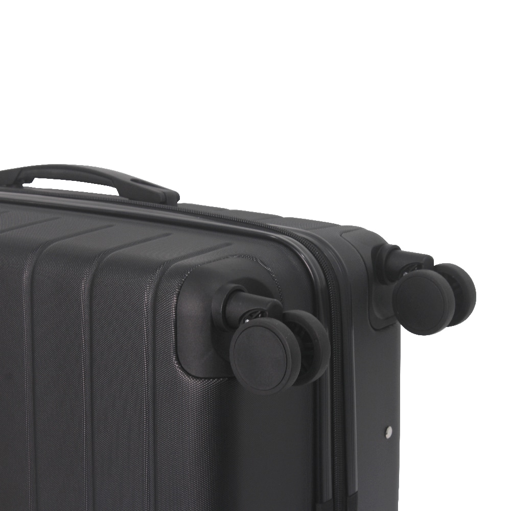 Luggage Sets ABS Hardshell 3pcs Luggage, Lightweight Durable Suitcase Sets Spinner Wheels Suitcase With TSA Lock 20''24''28'' Available(Black)_voghion.com